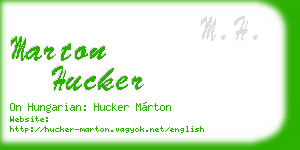 marton hucker business card